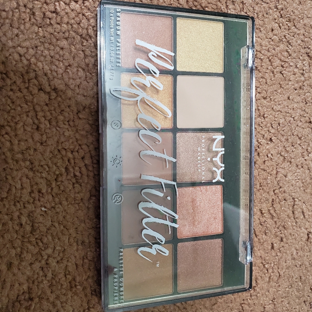 NYX perfect filter eyeshadow palette in goldenhour